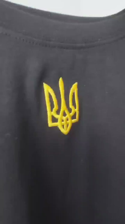 Ukraine Shirt long sleeve With Embroidered Trident from Ukraine (Футболка чол.)
