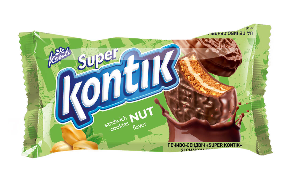 Super Kontik Sandwich Cookies from Ukraine, Choose a Flavor or 3-Flavor Mix (Українській сувенір)