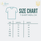 the size chart for a t - shirt for men