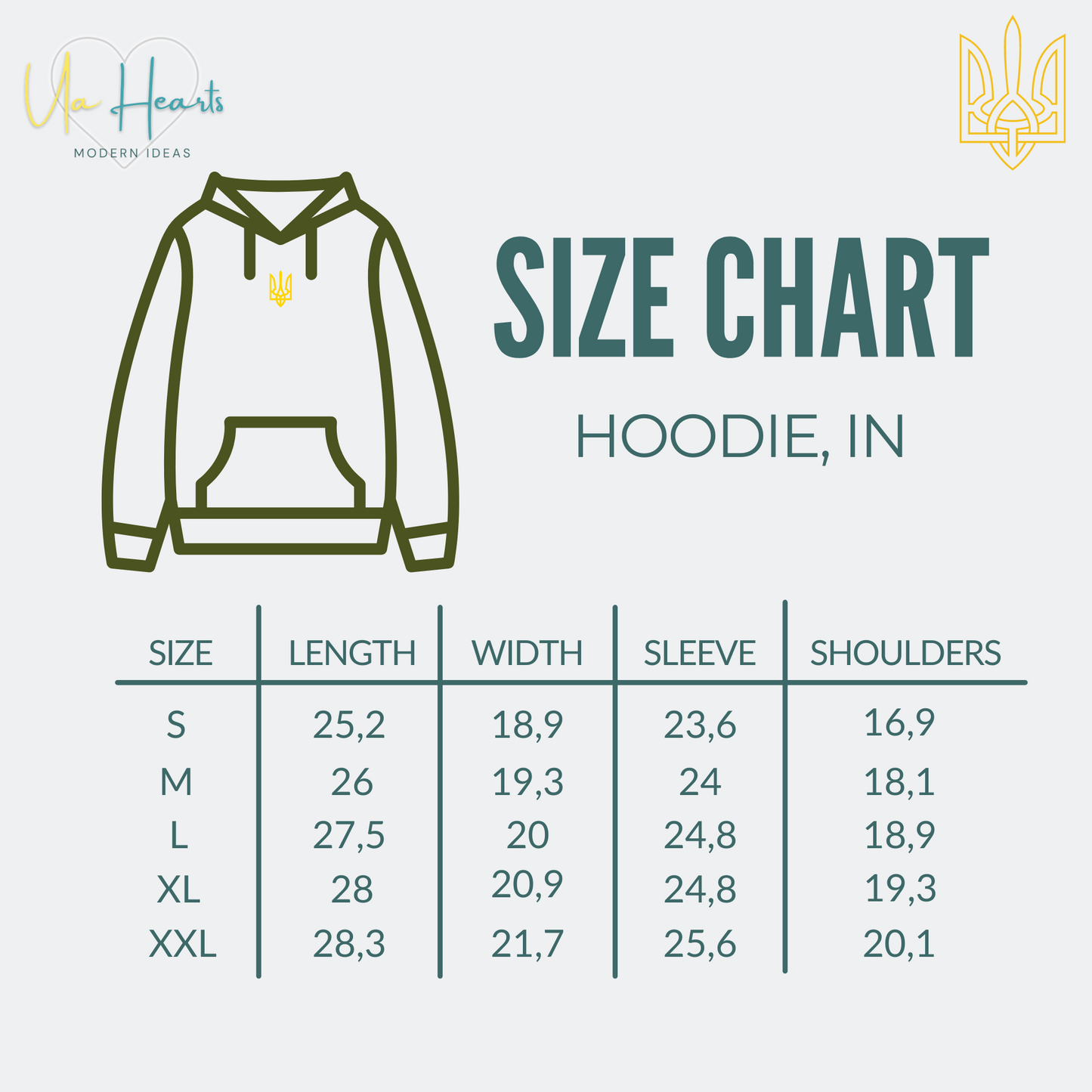 Ukrainian Hoodie with Embroidered Trident