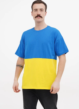 Ukraine Flag TShirt for men ONE SIZE (футболка прапор чол.)