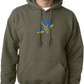 Warm Ukrainian Hoodie for Men with Dove of Peace Embroidery