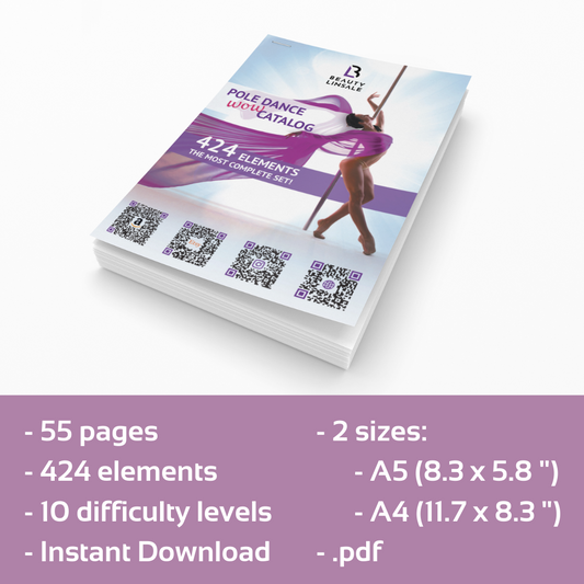 Printable Pole Dance WOW Catalog - 424 elements *.PDF Digital Planner