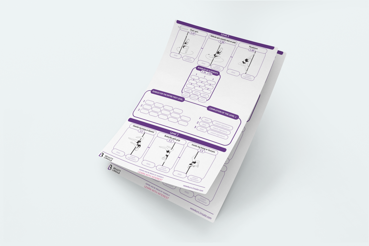 Printable Pole Dance WOW Catalog - 424 elements *.PDF Digital Planner