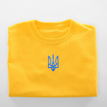 Set of 2 Ukrainian Embroidered T Shirts With Trident (Набір футболок патріотичний)