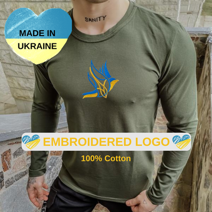Ukrainian Shirt Long Sleeve with Dove of Peace (Футболка чол.)