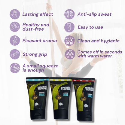 Viscosi Pole Dance Grip for Poledancing. Liquid Chalk-Based Grip for Dry Hands (Hard). (Рідка магнезія)