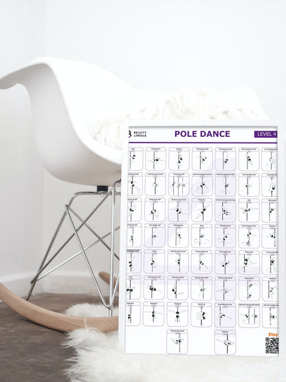 Pole Dance Poster Digital (PDF) - 4 level (Плакат полденс)