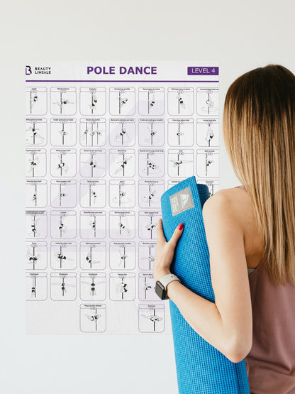 Pole Dance Poster Digital (PDF) - 4 level (Плакат полденс)