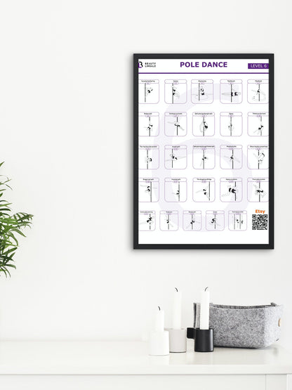 Pole Dance Poster Digital (PDF) - 6 level (Плакат полденс)