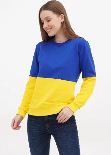 Ukraine Flag Sweatshirt from Ukrainian Sellers (Світшот прапор жін.)