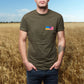 Ukraine and American Flag T Shirt Embroidered | Ukraine Gifts, Ukrainian Embroidery, Ukrainian Tshirt, Ukrainian Shop, Ukrainian Flag