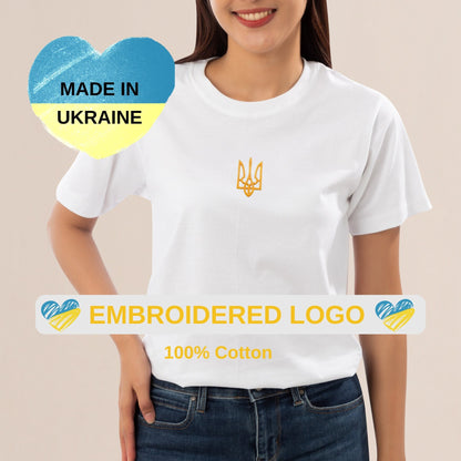 Zelensky Shirt With Ukrainian Trident Embroidered (Футболка жін.)