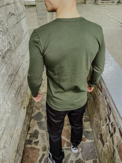 Zelensky Shirt long sleeve With Embroidered Ukrainian Tryzub from Ukraine Sellers (Футболка чол.)
