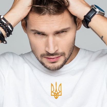 Ukraine Shirt long sleeve With Embroidered Trident from Ukraine (Футболка чол.)
