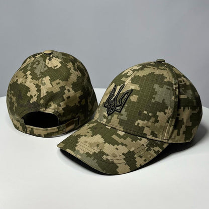 Ukraine Military Dad Hat with Ukrainian Trident Embroidered (Кепка чол.)