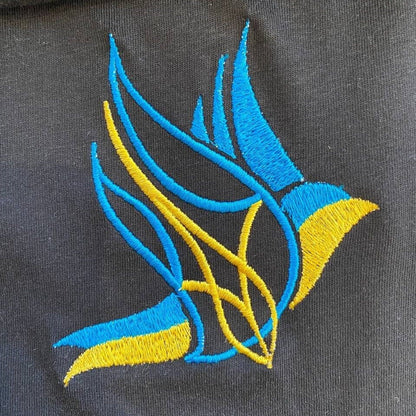 Ukrainian Embroidered Peace Symbol Shirt Made in Ukraine (Футболка жін.)