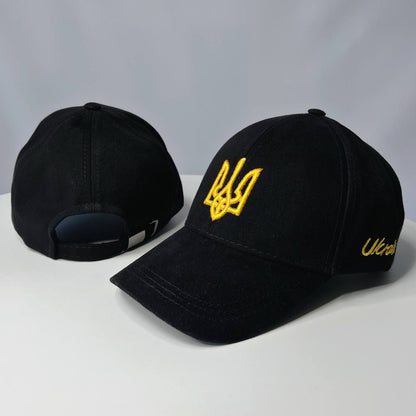 Black Ukrainian Embroidery Hat (Кепка патріотична)