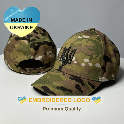 Ukraine Military Dad Hat with Ukrainian Trident Embroidered (Кепка чол.)