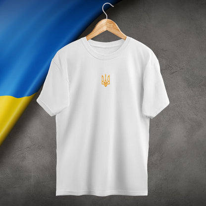 Zelensky T-shirt Made in Ukraine | Ukraine Shirt with an Embroidered Ukrainian Tryzub (Футболка чол.)