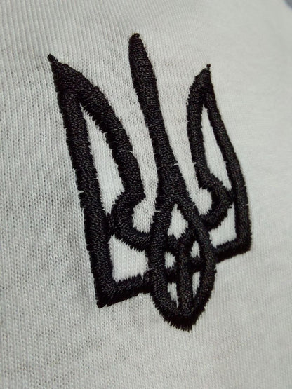 Zelensky T-shirt Made in Ukraine | Ukraine Shirt with an Embroidered Ukrainian Tryzub (Футболка чол.)