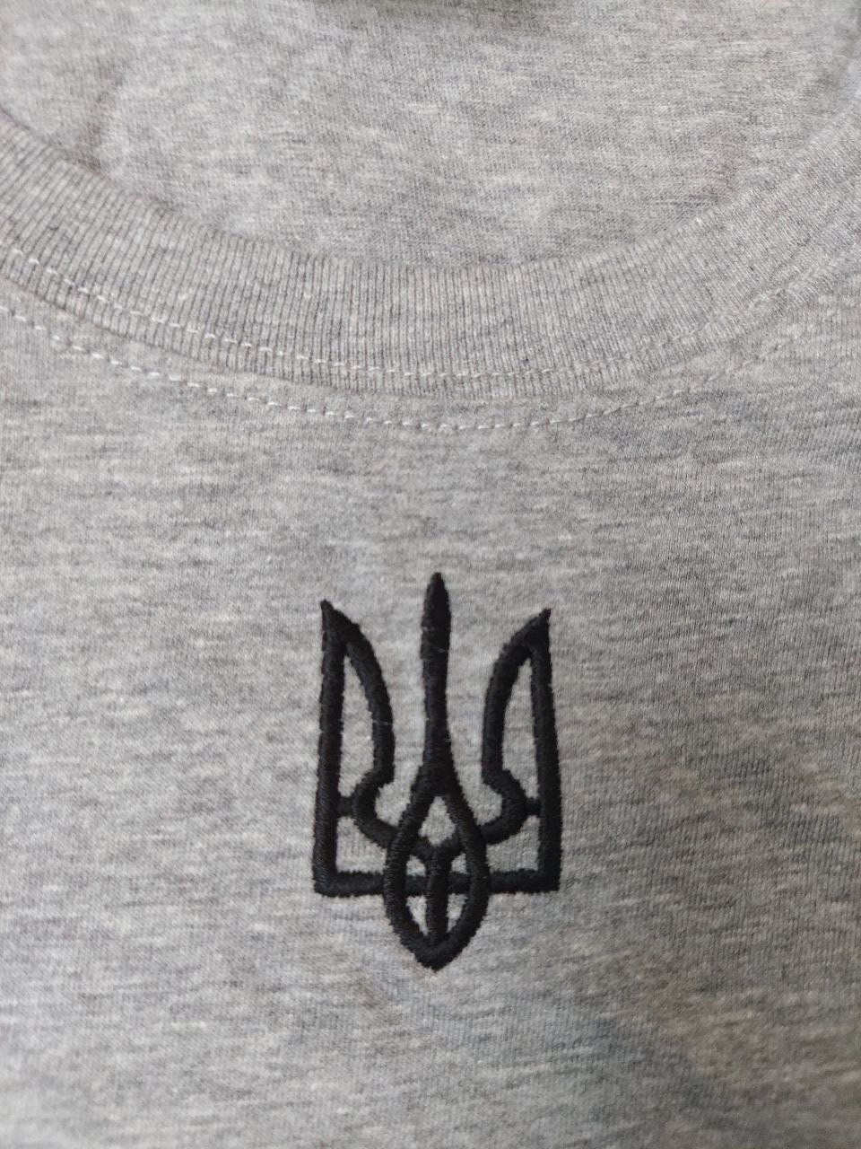 Ukraine Shirt long sleeve With Embroidered Trident from Ukraine Sellers | Zelensky Tshirt | Ukraine Coat of Arms Shirt Embroidery | Tryzub