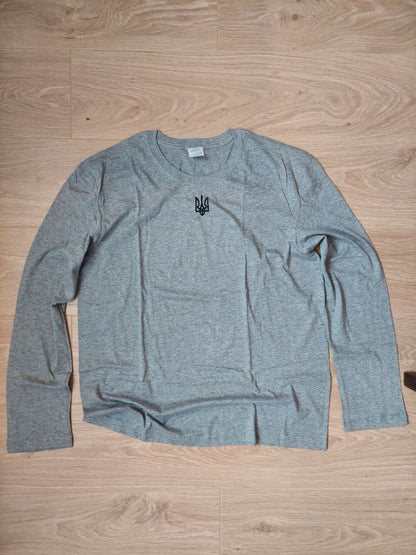 Ukraine Shirt long sleeve With Embroidered Trident from Ukraine (Футболка чол.)