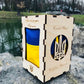 Ukrainian Flag in Gift Wooden Box