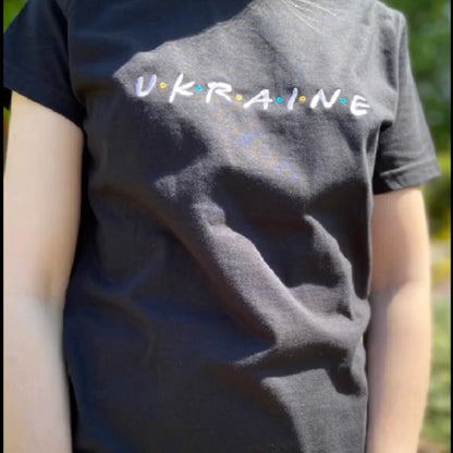 Stylish Ukrainian T Shirts With Embroidered 'Ukraine' for women (Футболка жін.)