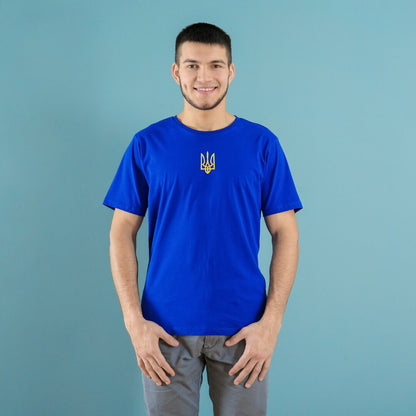 Set of 2 Ukrainian T Shirts With Ukrainian Tryzub Embroidered (Набір футболок патріотичний)