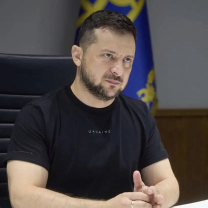 Zelensky Shirt With Embroidered 'Ukraine'