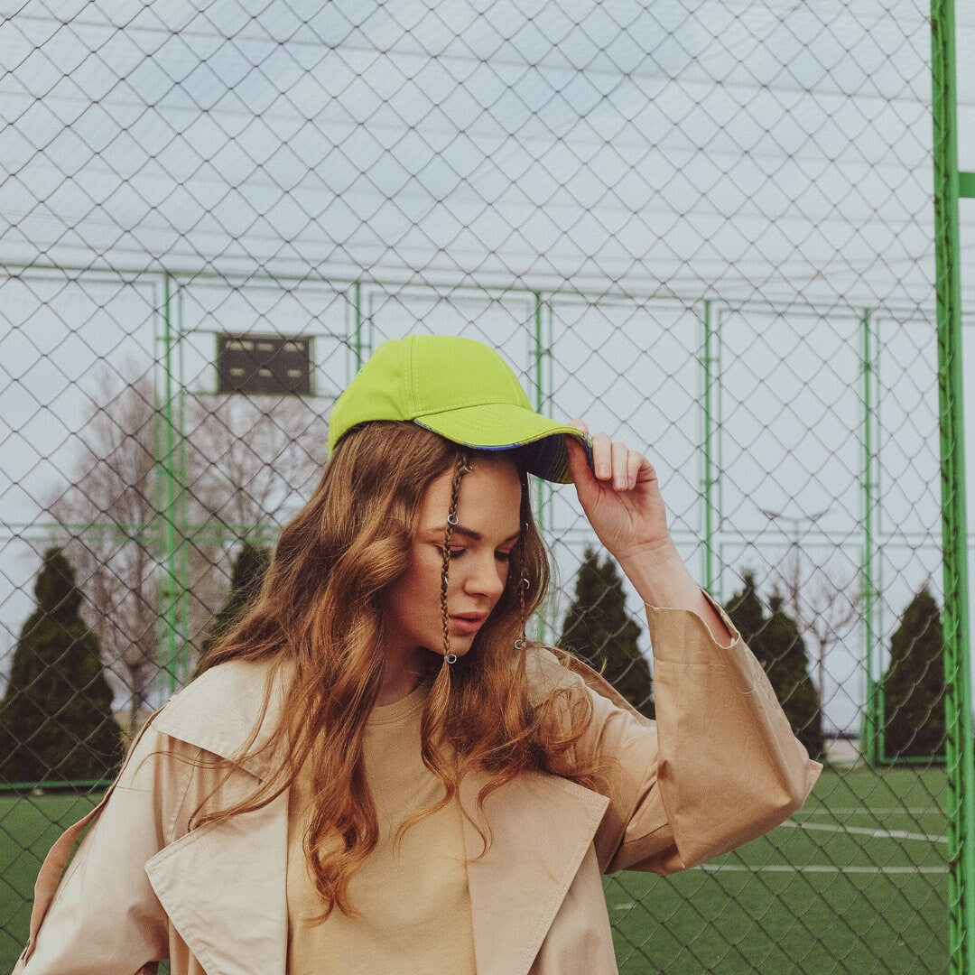 Baseball Ukrainian Hat With a Bright Accent in Ukrainian Flag Colors