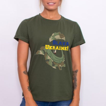 Women's Ukrainian T Shirt with ZSU Hero Print (Футболка жін.)
