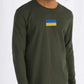 Ukrainian Long Sleeve with Embroidered Ukraine Flag (Футболка чол.)