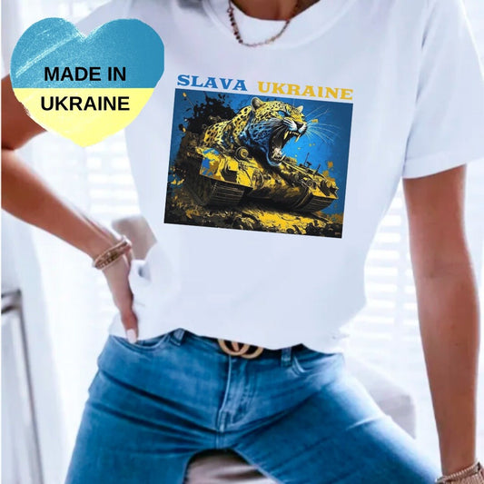 Women’s Ukrainian T Shirt with Patriotic Print