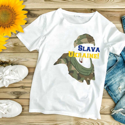 Women's Ukrainian T Shirt with ZSU Hero Print (Футболка жін.)