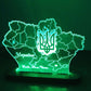 Beautiful Nightlight Ukraine Map