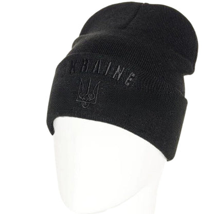 Stylish Ukraine Hat with Embroidered Trident | Ukrainian Design | Warm Ukrainian Gift | Support Ukraine (Капелюх)
