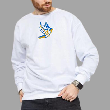 Ukrainian Sweatshirt for Men with Dove of Peace Embroidery