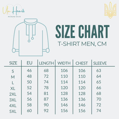 the size chart for a men&#39;s t - shirt