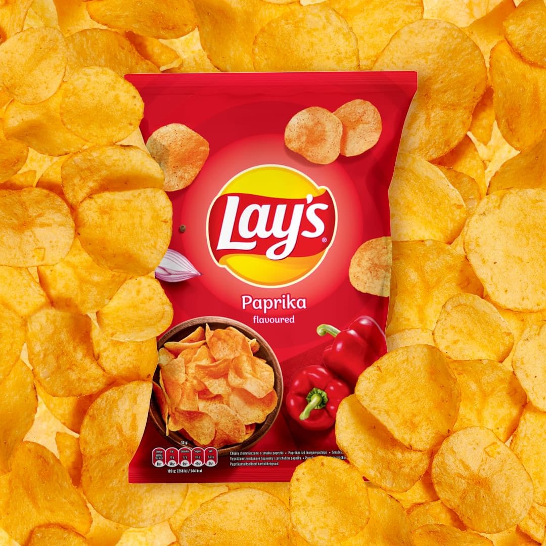 a bag of lays potato chips on a bed of chips