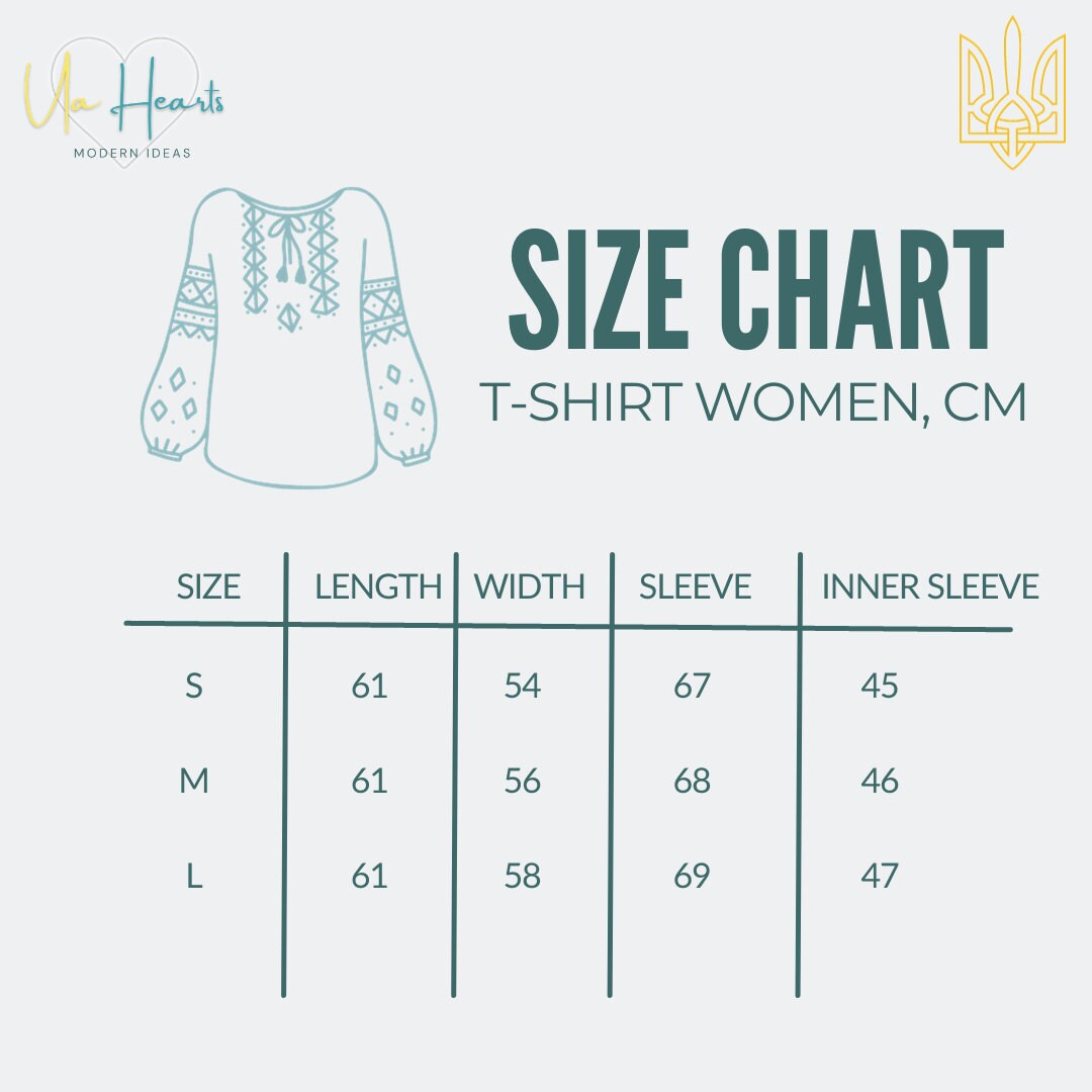 the size chart for a women&#39;s shirt