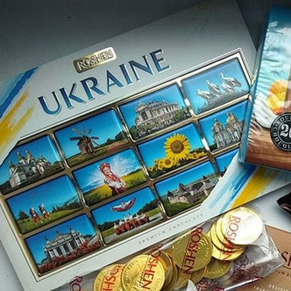 the contents of a box of chocolates are shown
