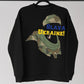 a black sweatshirt with the words slava ukraine printed on it