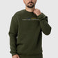 a man wearing a green sweatshirt with the words fight like ukraine on it