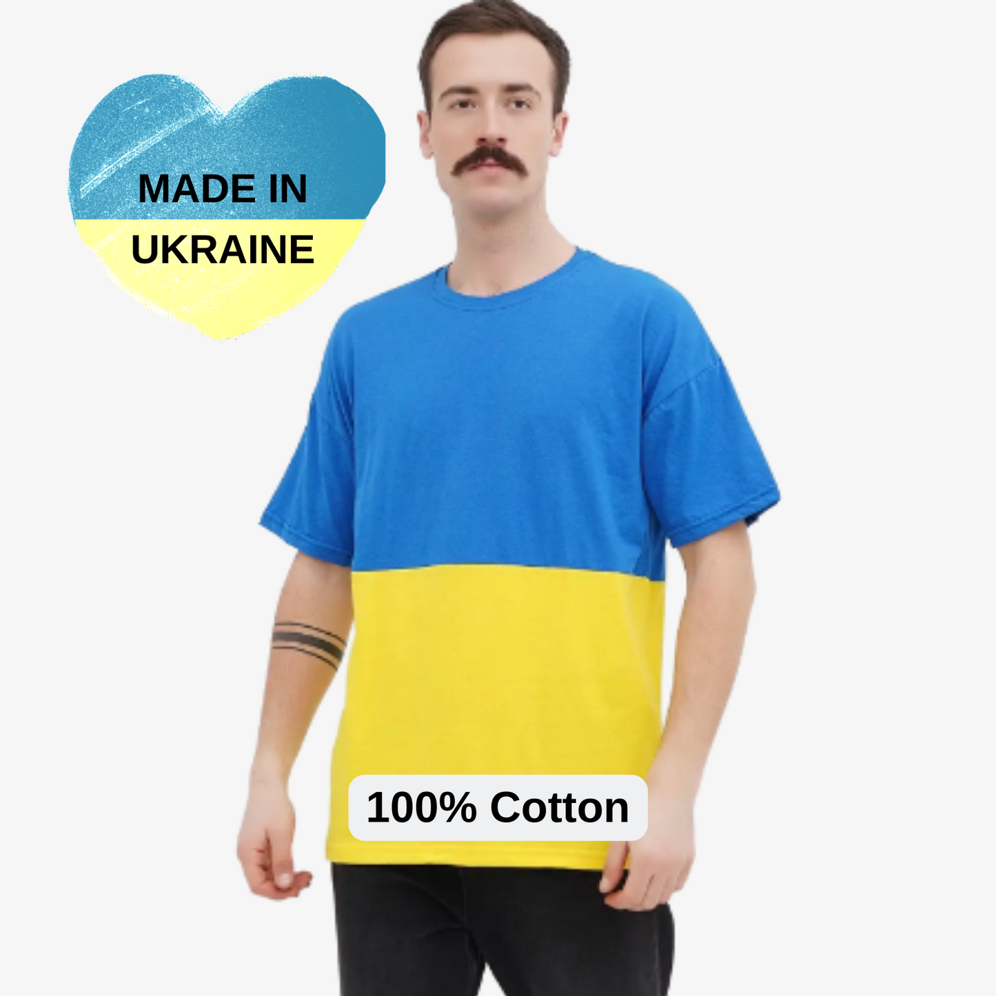 Ukraine Flag TShirt for men ONE SIZE