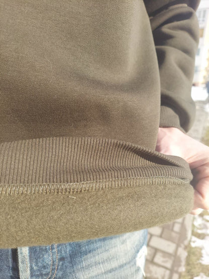 Zelensky Sweatshirt with Embroidered Ukrainian Tryzub. (Світшот чол.)
