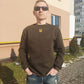 Zelensky Sweatshirt with Embroidered Ukrainian Tryzub